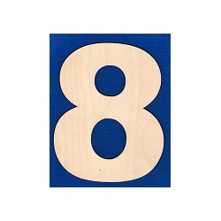 Cyfra  8  cyferka 20cm / SKLEJKA #3mm /Arial